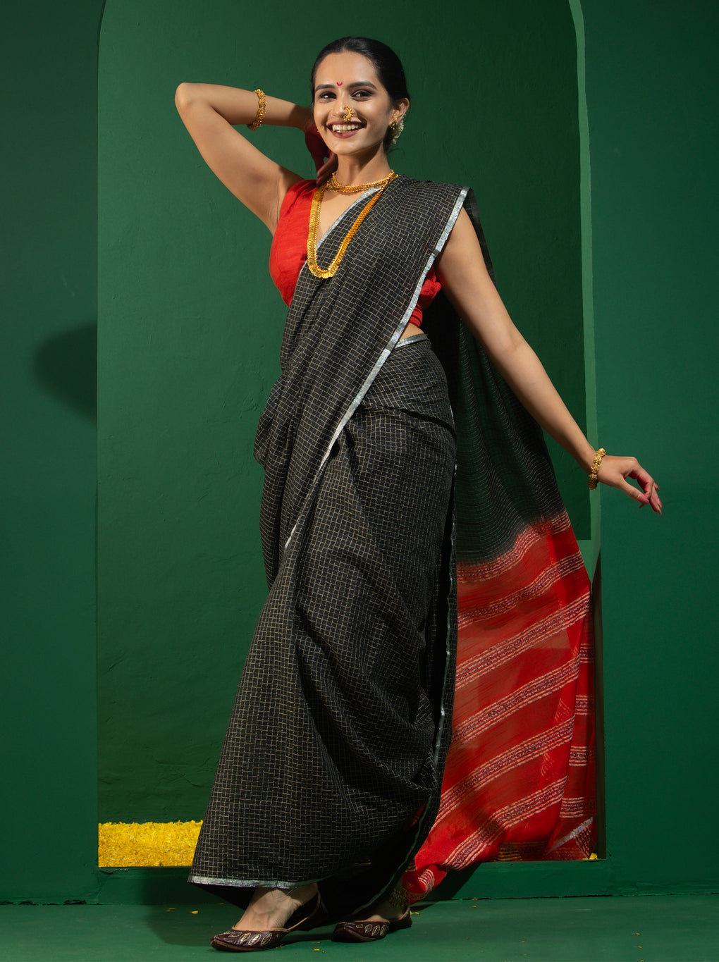Himaja Black Silk Saree - Saree Blouse Patterns